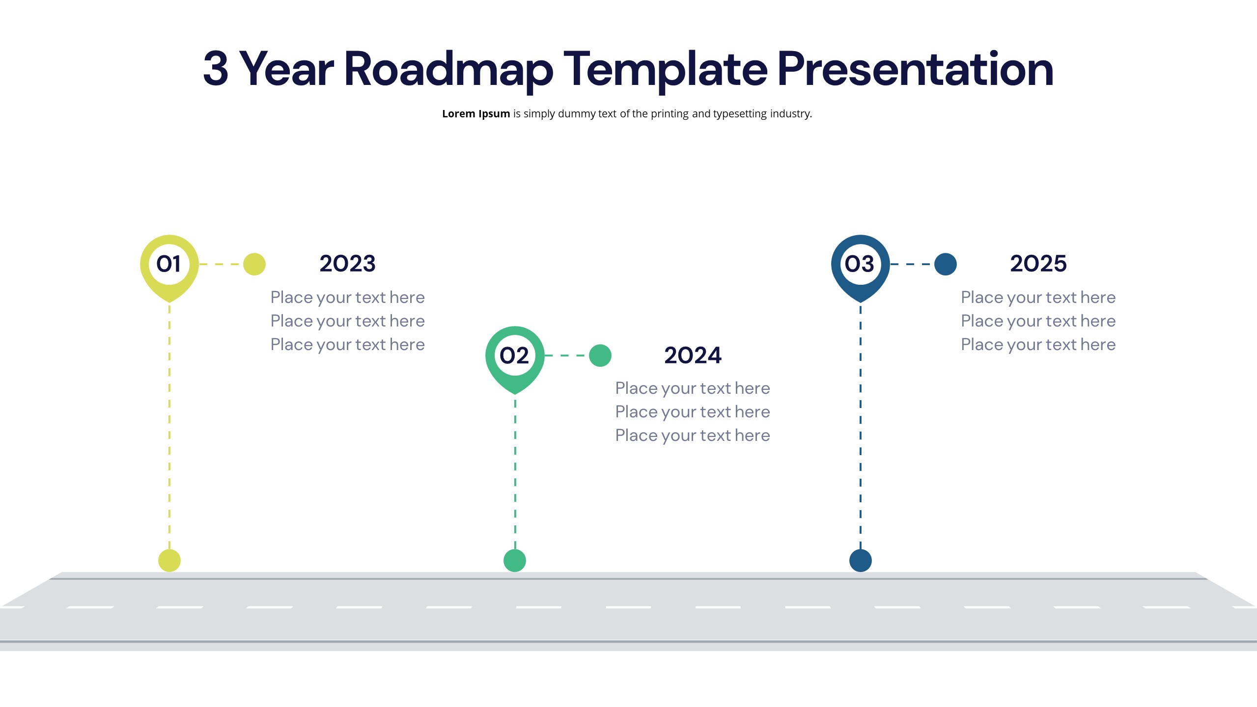 3 Year Roadmap Template Presentation
