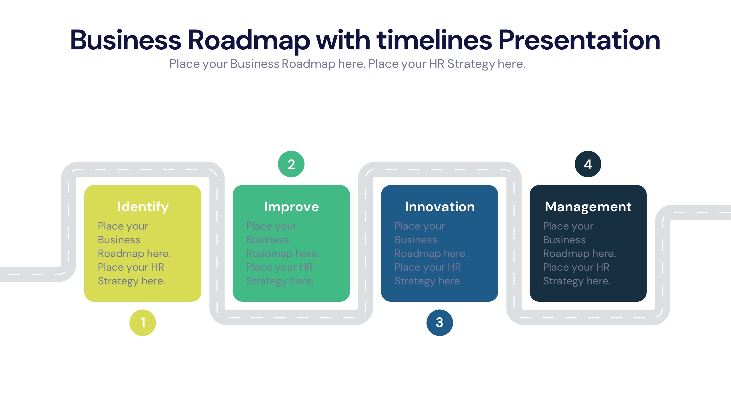 Business Roadmap with timelines Presentation