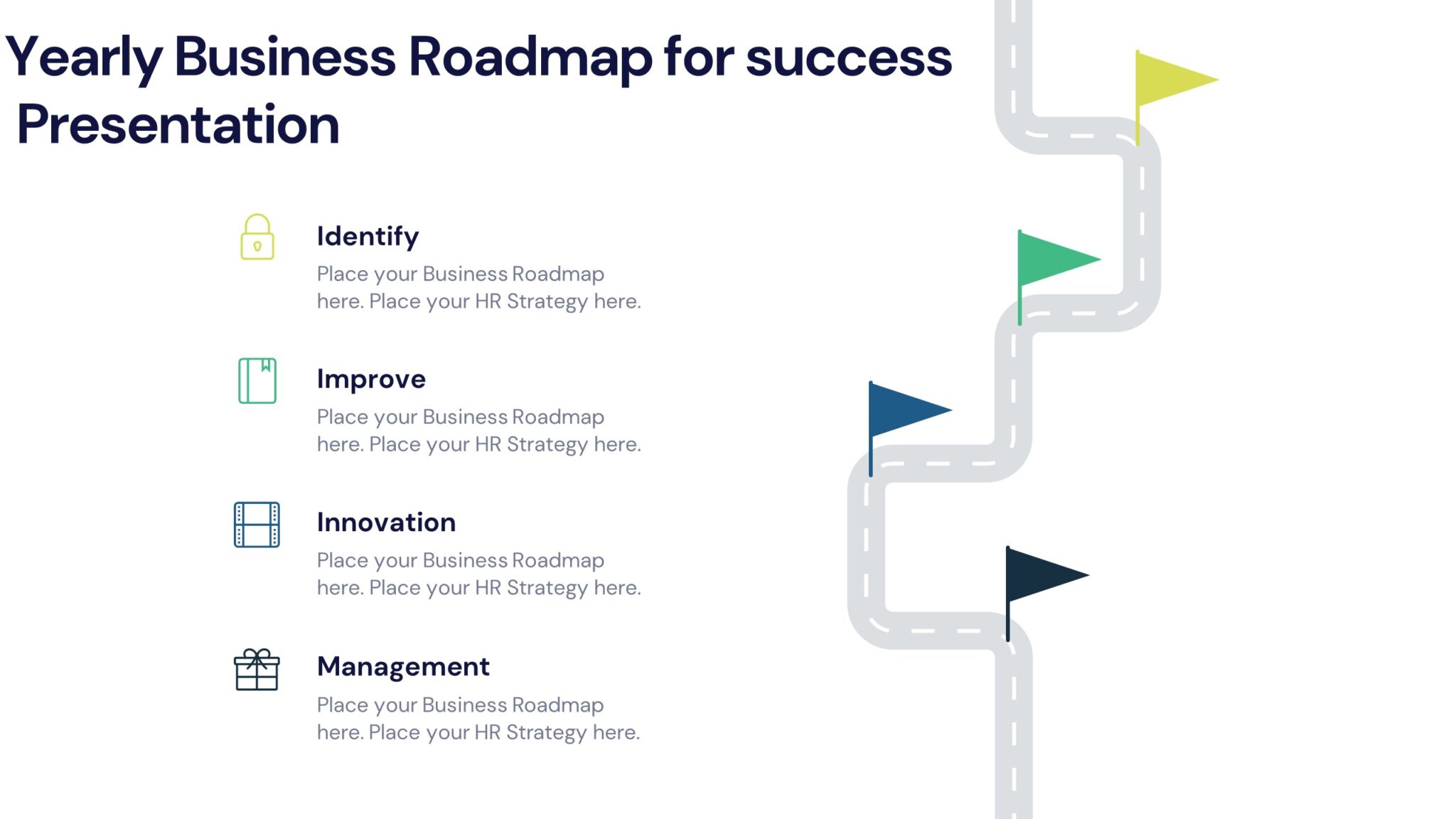 Yearly Business Roadmap For Success Powerpoint Presentation : 100% ...