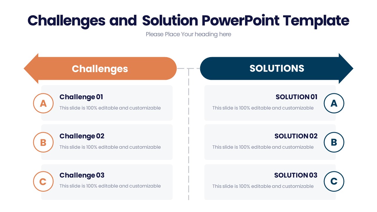 Challenges and Solution PowerPoint Template