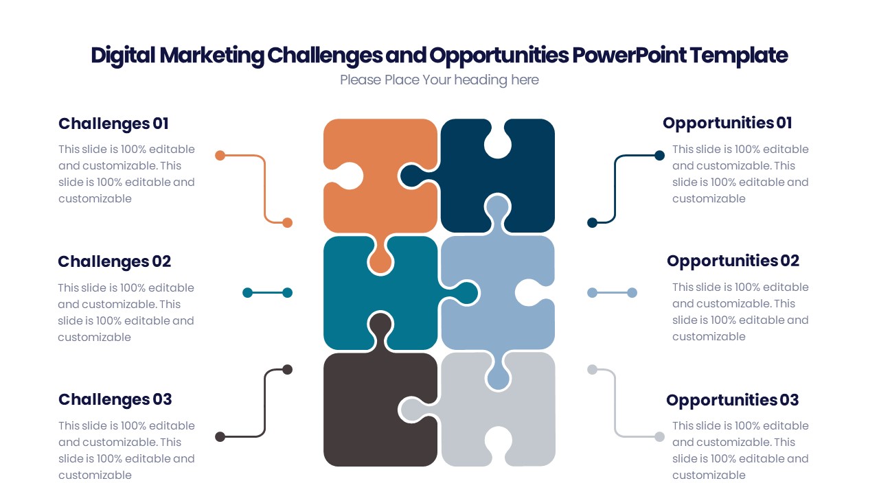 Digital Marketing Challenges and Opportunities PowerPoint Template