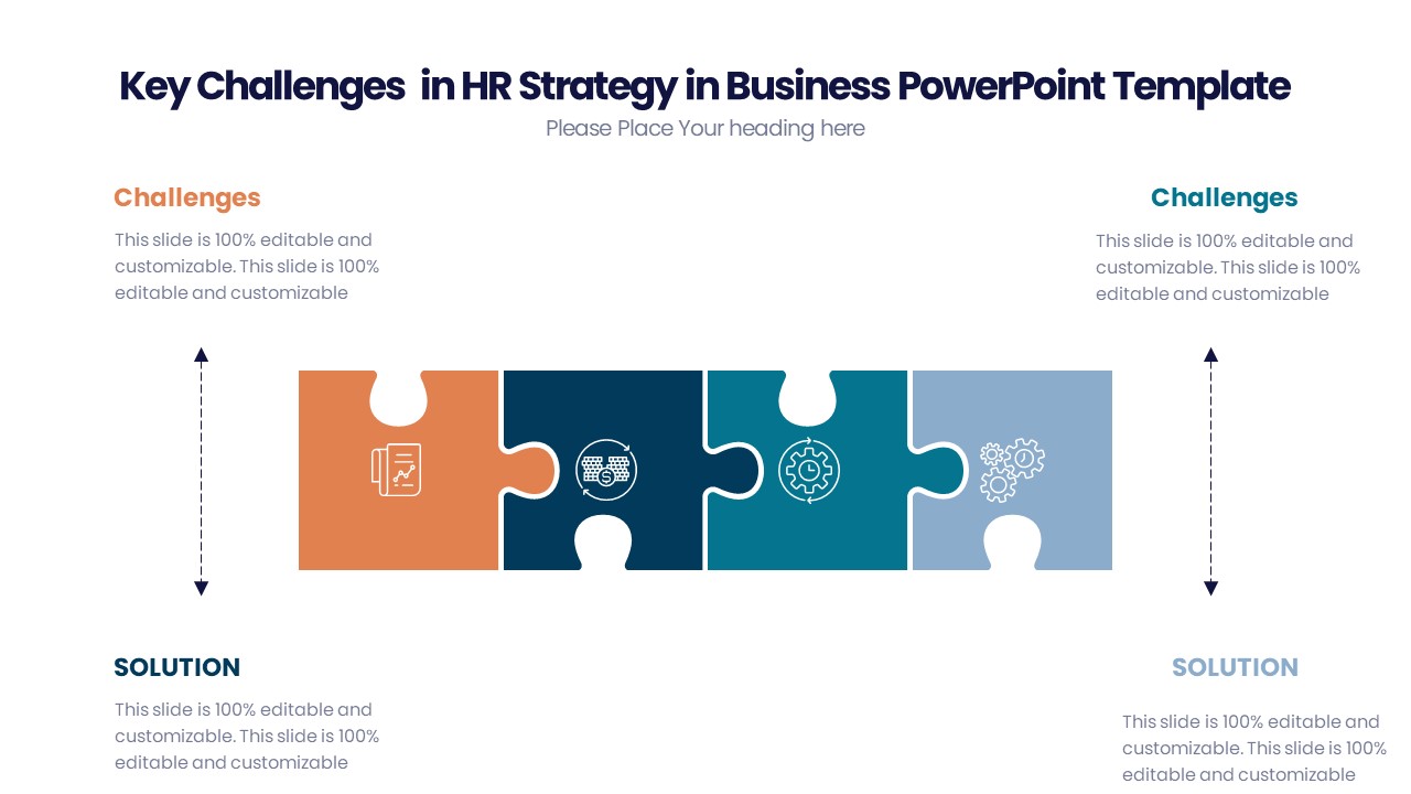 Key Challenges in HR Strategy in Business PowerPoint Template