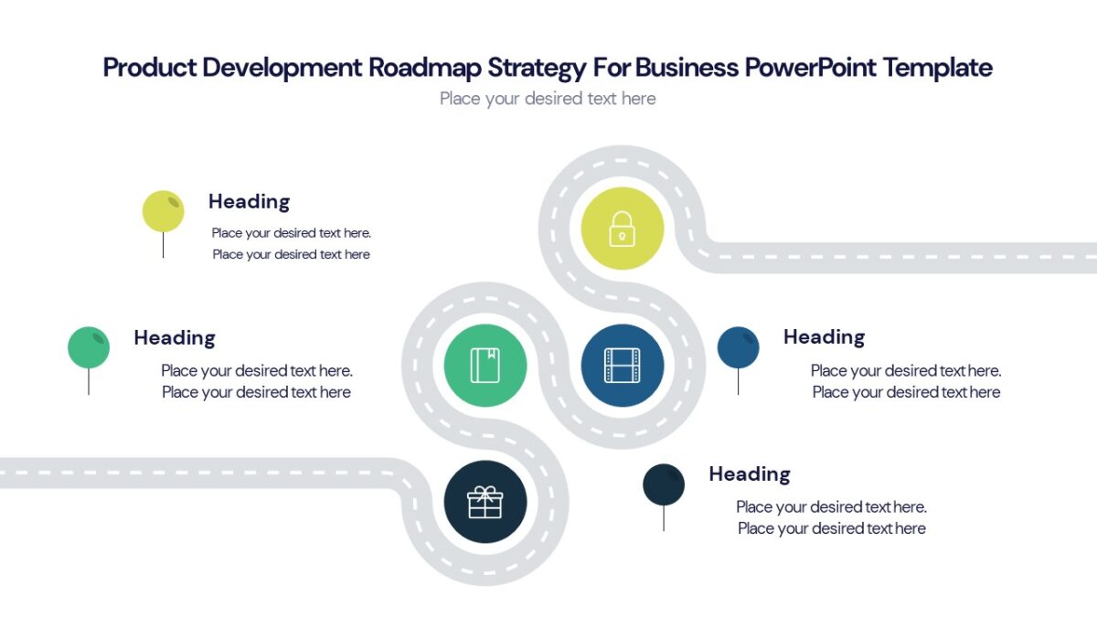 Business Strategy Roadmap Timeline - Product Development Roadmap Strategy For Business PowerPoint Template 1200x675 