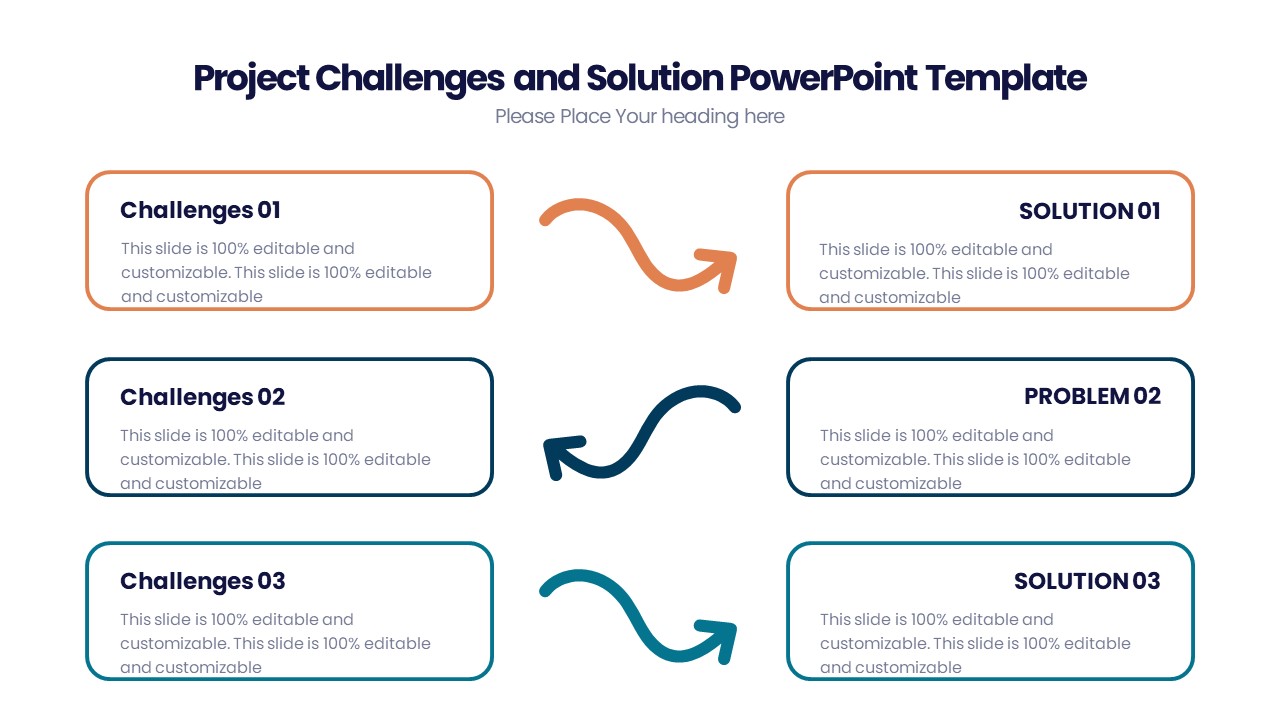 Project Challenges and Solution PowerPoint Template