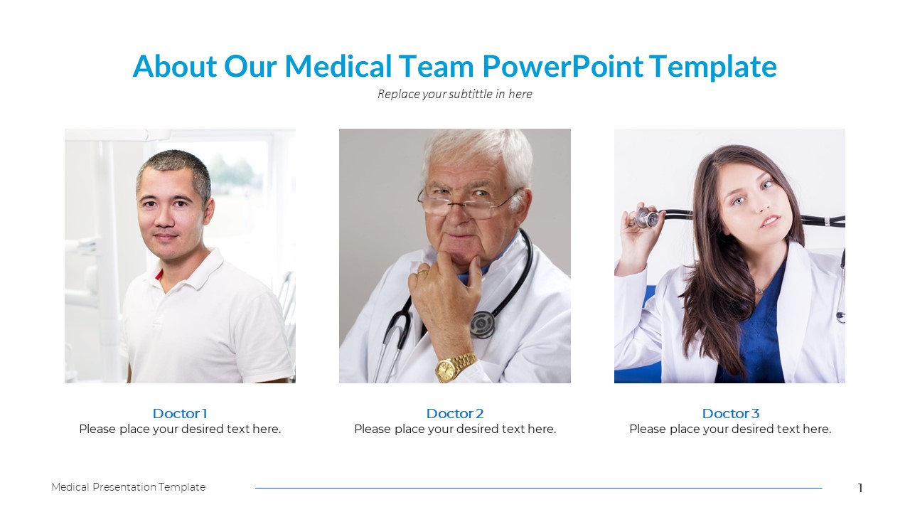 About Our Medical Team PowerPoint Template