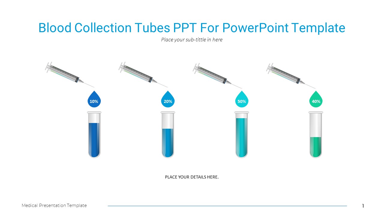 Blood Collection Tubes PPT For PowerPoint Template