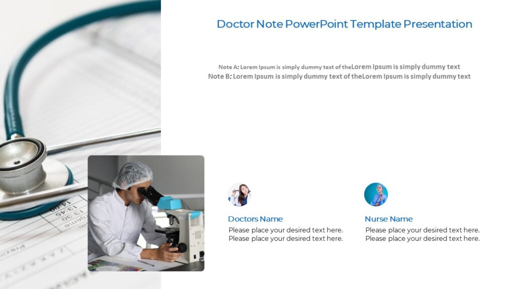 Doctor Note PowerPoint Template Presentation : 100% Editable PPTx