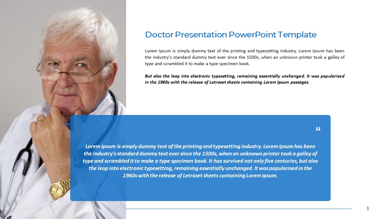 Doctor Presentation PowerPoint Template