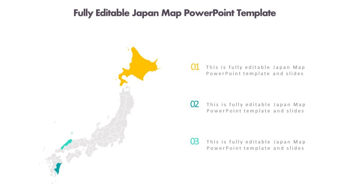 Fully Editable Japan Map PowerPoint Template PPTUniverse