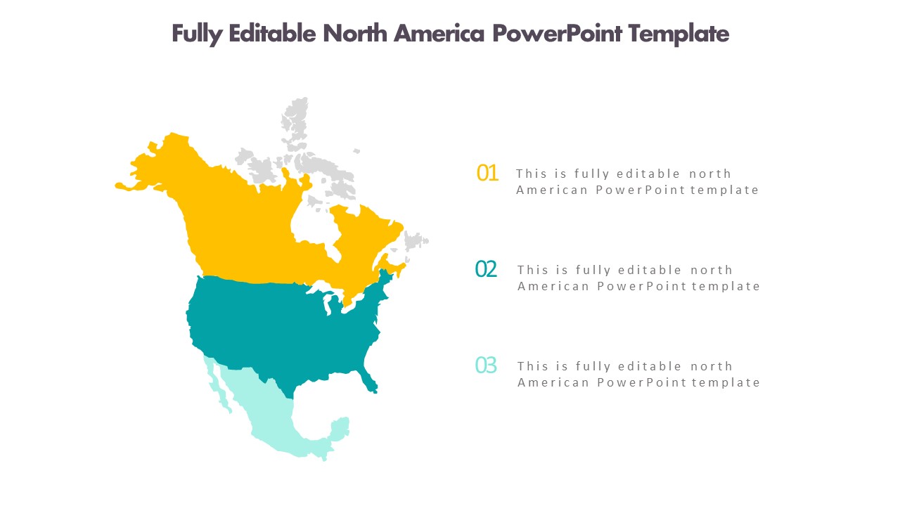 Fully Editable North America PowerPoint Template