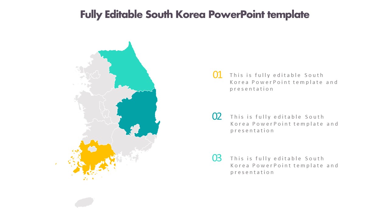 Fully Editable South Korea PowerPoint template