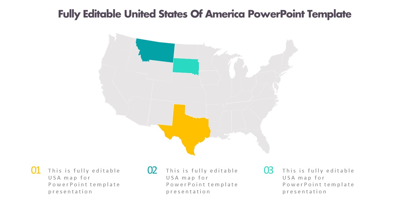 Fully Editable United States Of America PowerPoint Template