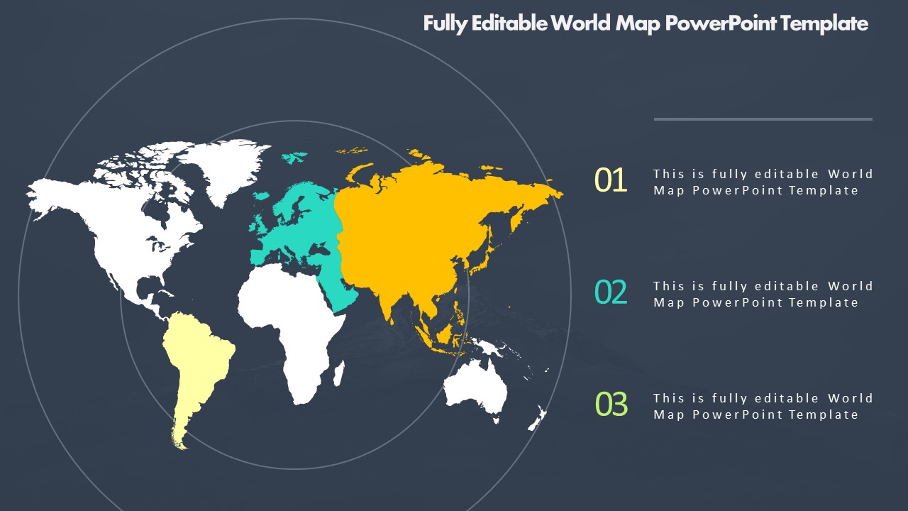 Fully Editable World Map PowerPoint Template