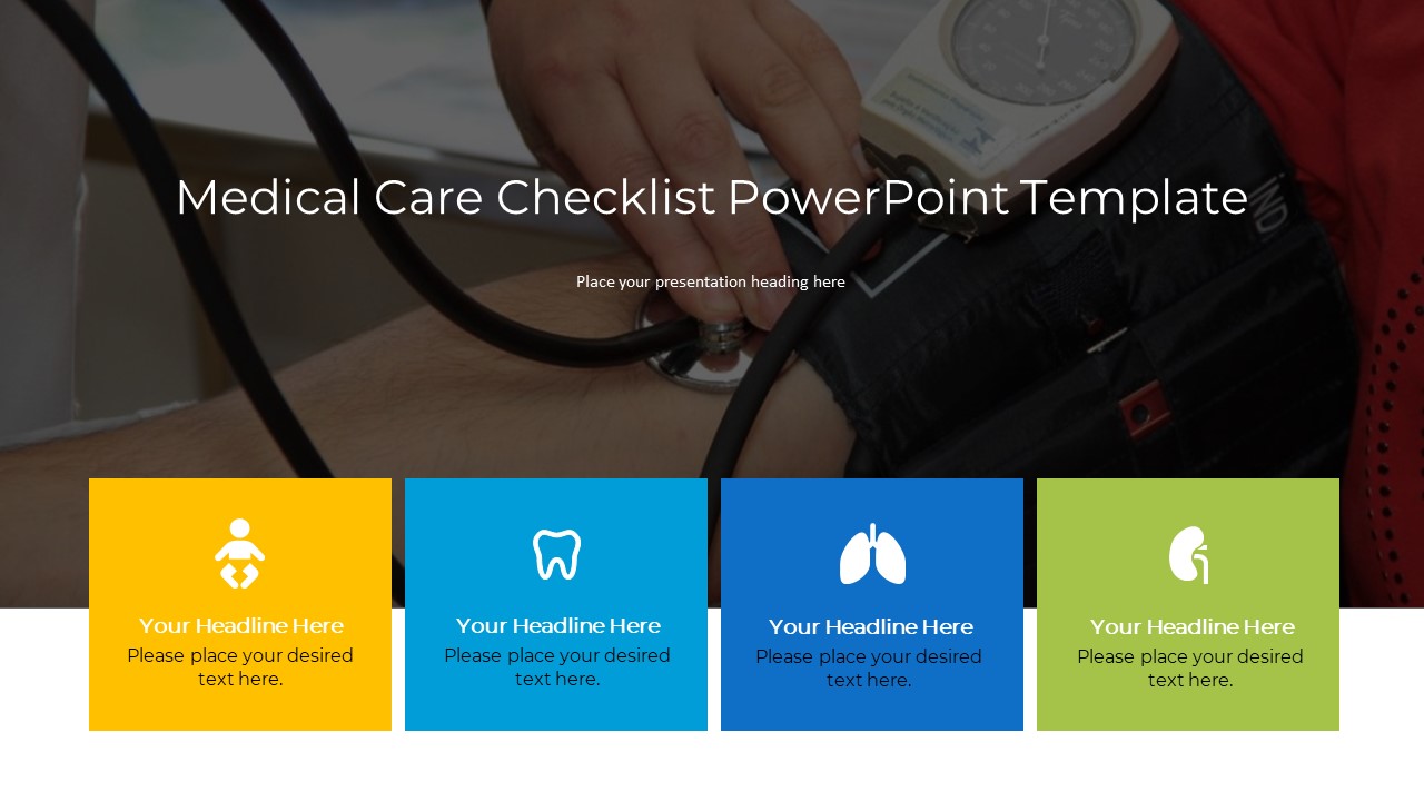 Medical Care Checklist PowerPoint Template