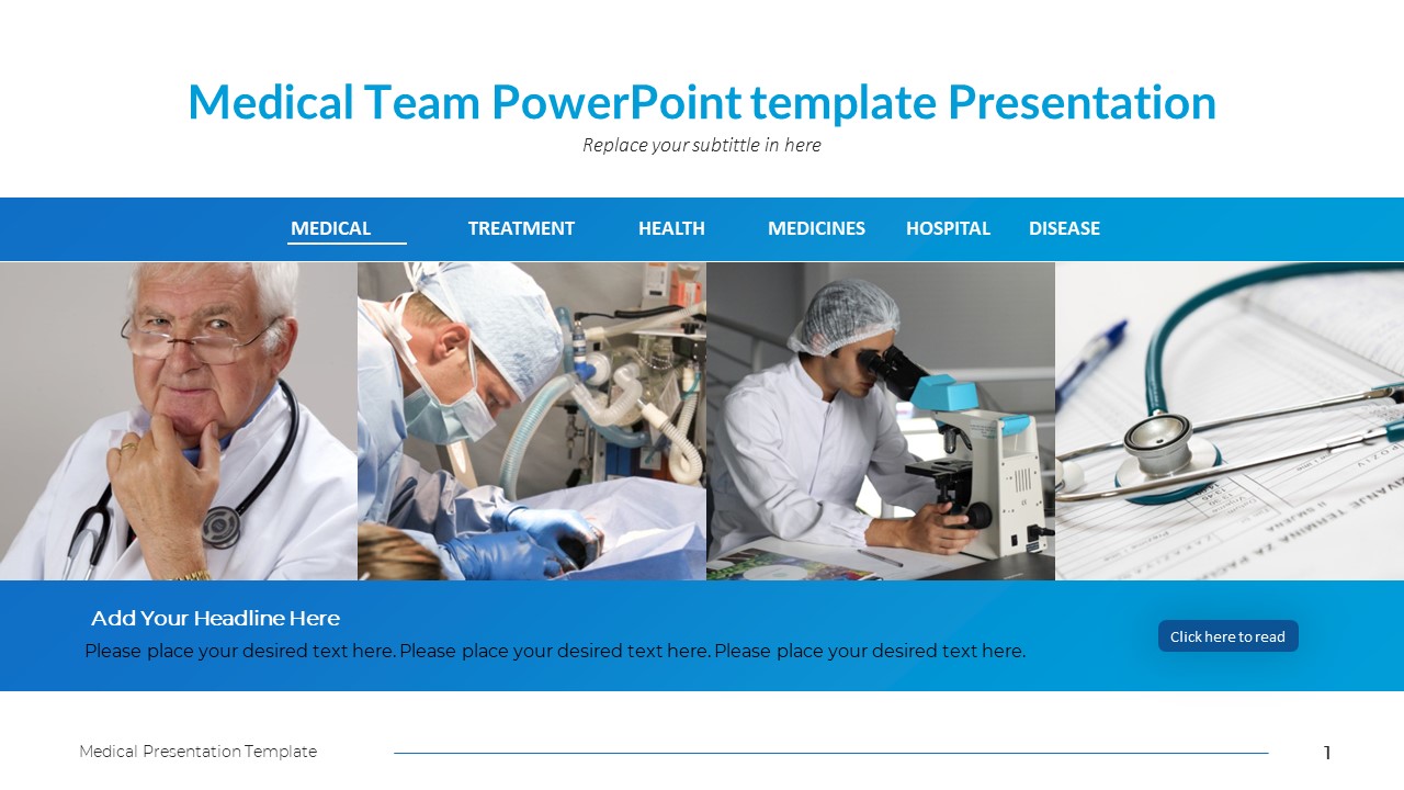Medical Team PowerPoint template Presentation