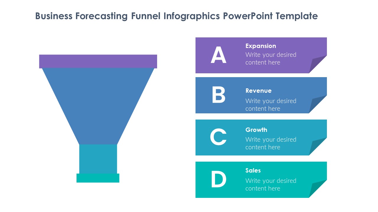 Business Forecasting Funnel Infographics PowerPoint Template