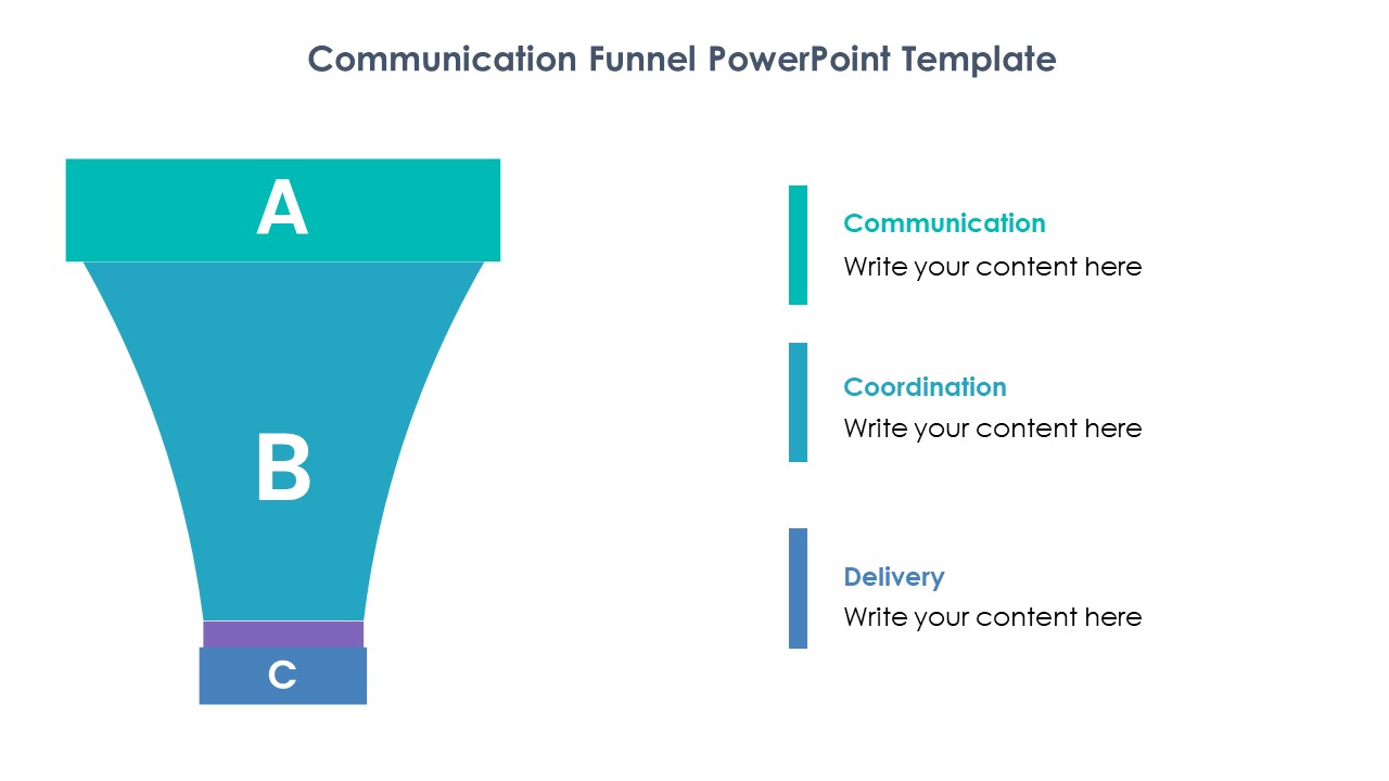 Communication Funnel PowerPoint Template