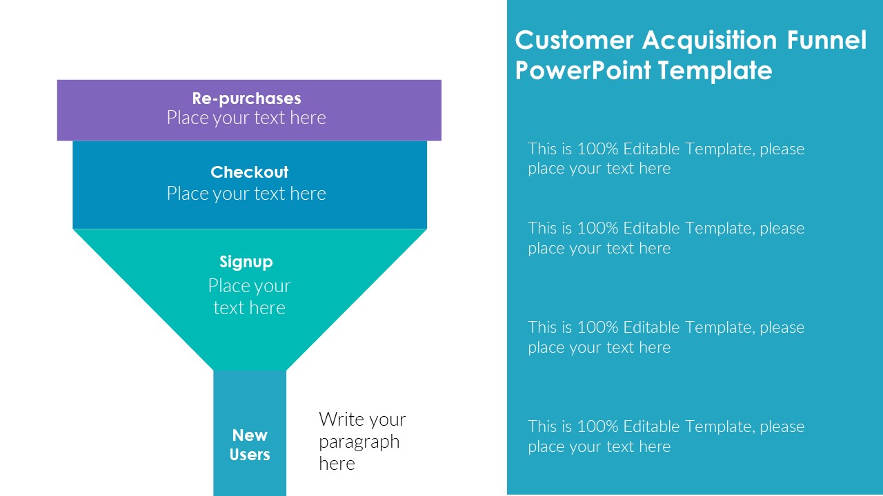 Customer Acquisition Funnel PowerPoint Template