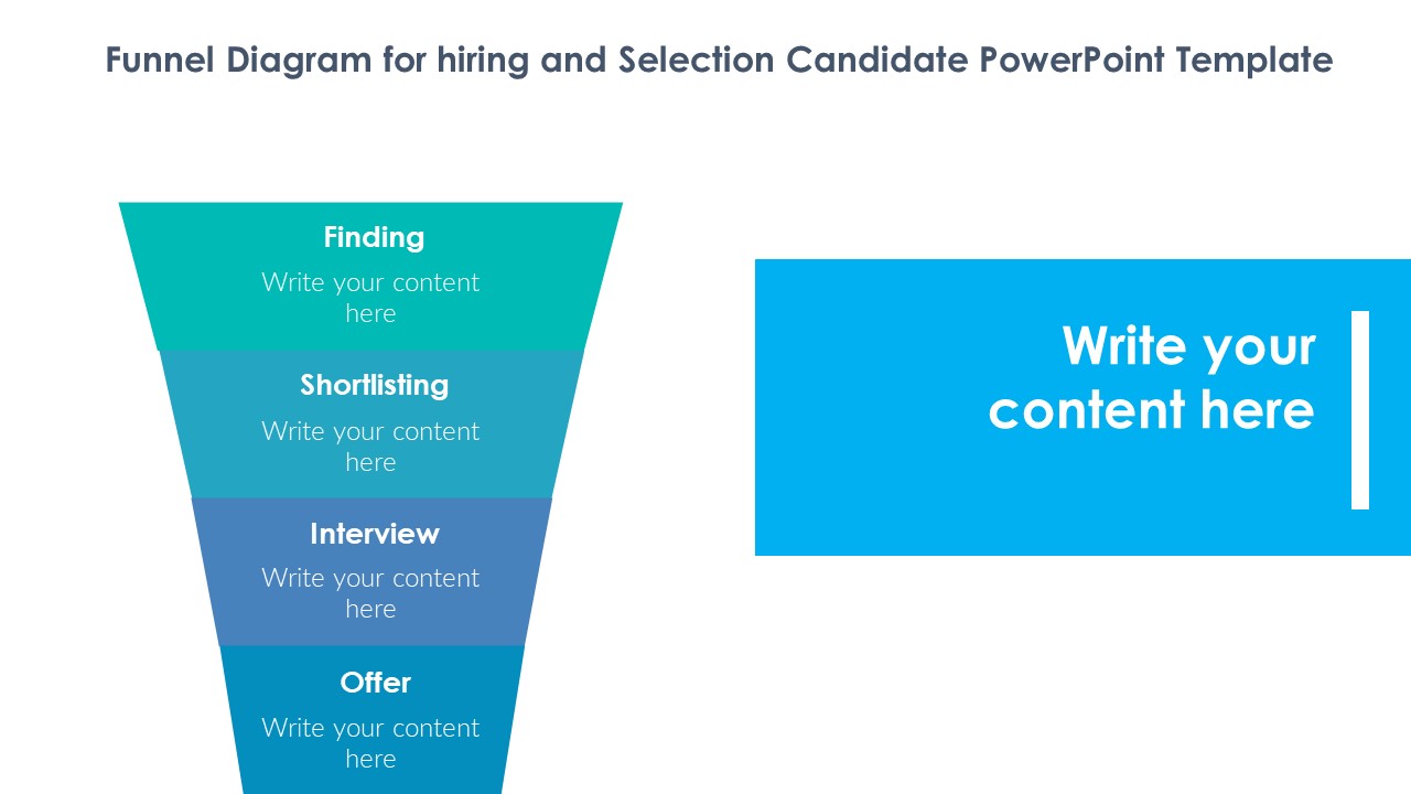 Funnel Diagram for hiring and Selection Candidate PowerPoint Template
