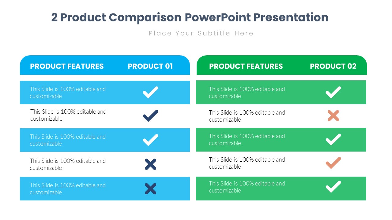 2 Product Comparison PowerPoint Presentation