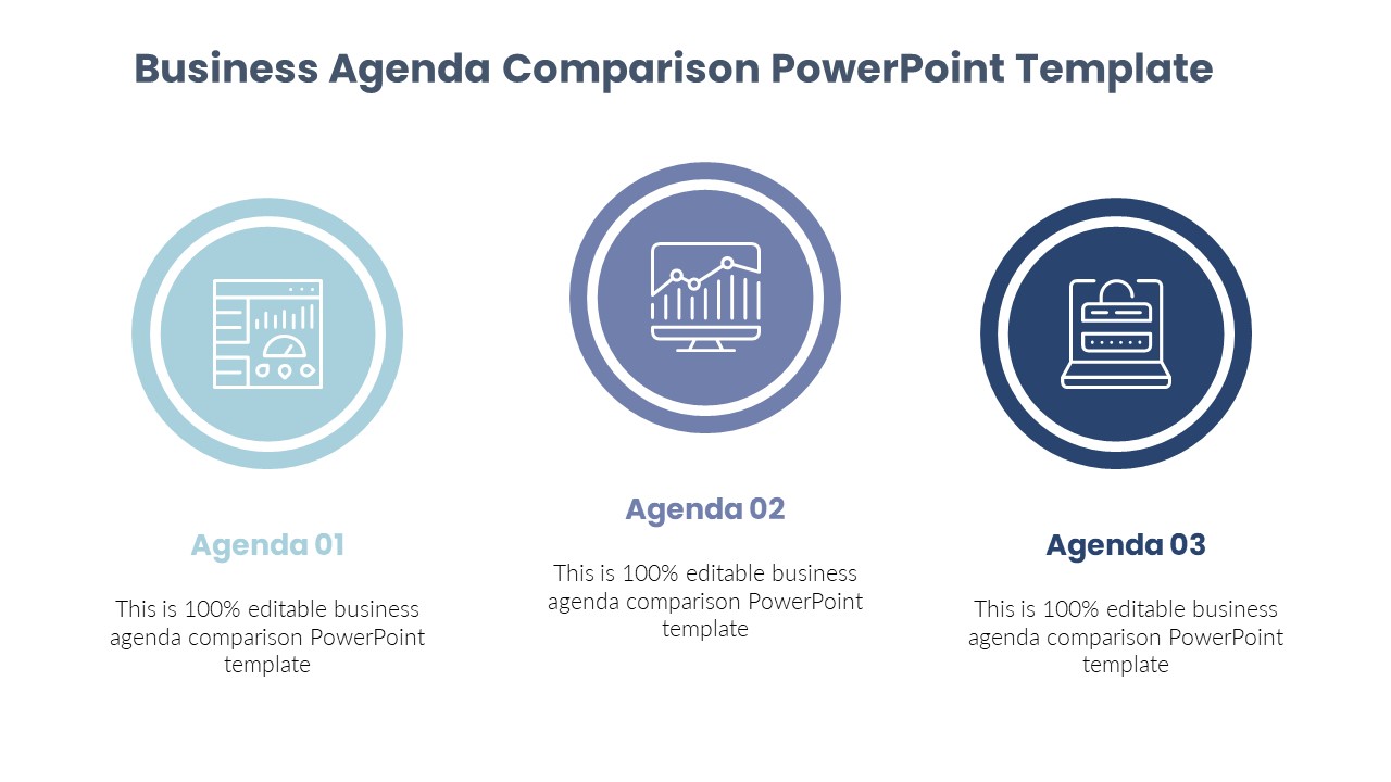 Business Agenda Comparison PowerPoint Template