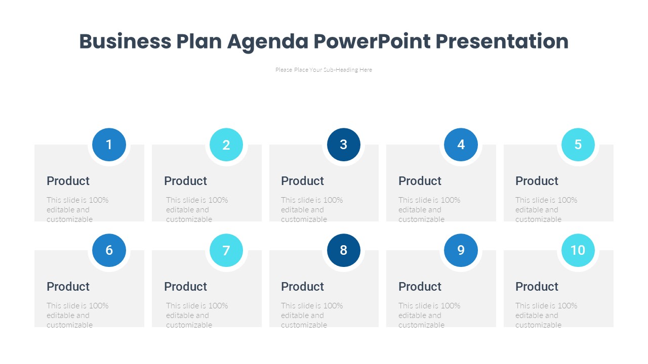 Business Plan Agenda PowerPoint Presentation