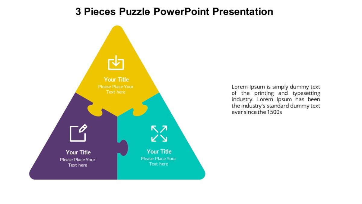 3 Pieces Puzzle PowerPoint Presentation - PPTUniverse