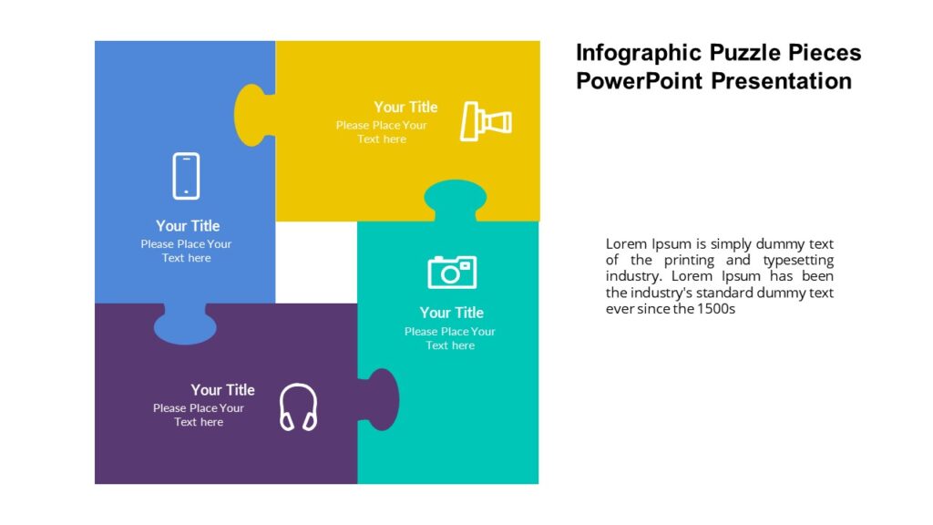 Infographic Puzzle Pieces PowerPoint Presentation : 100% Editable PPTx