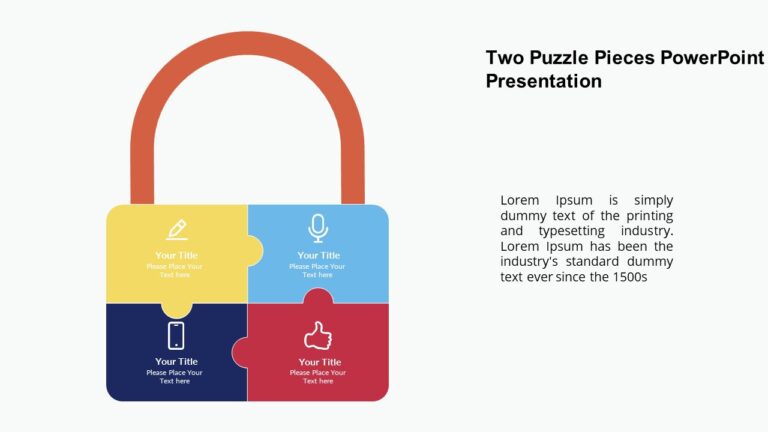 Two Puzzle Pieces PowerPoint Presentation : 100% Editable PPTx