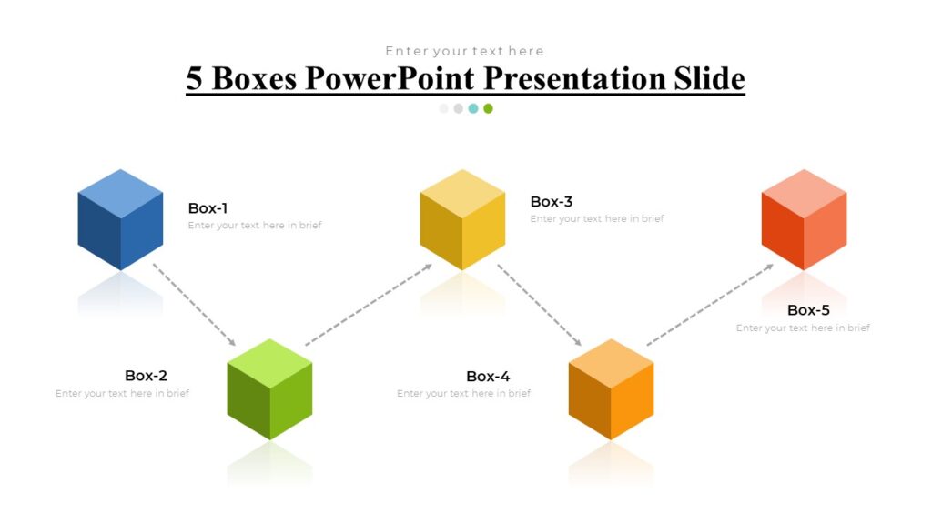 5 Boxes PowerPoint Presentation Slide : 100% Editable PPTx