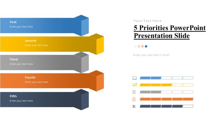 5 Boxes PowerPoint Presentation Slide : 100% Editable PPTx