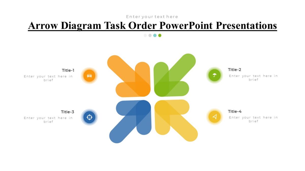 Arrow Diagram Task Order PowerPoint Presentations : 100% Editable PPTx