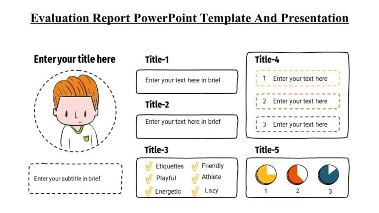 Evaluation Report PowerPoint Template And Presentation : 100% Editable PPTx