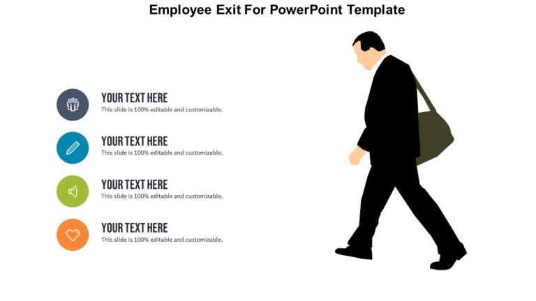 Employee Exit For PowerPoint Template : 100% Editable PPTx