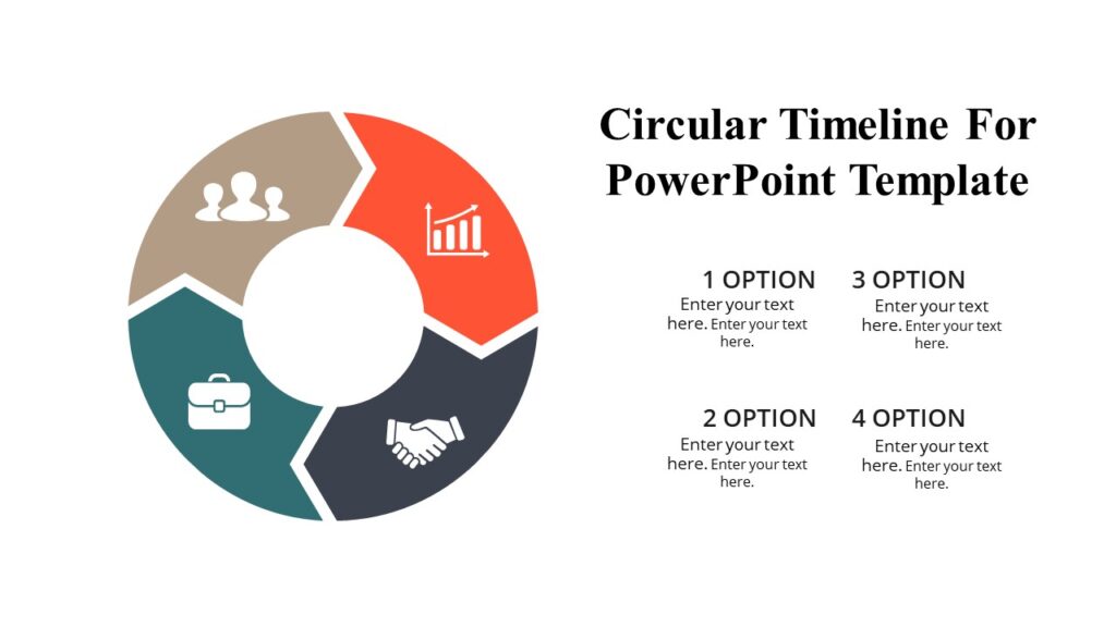 Circular Timeline For PowerPoint Template : 100% Editable PPTx