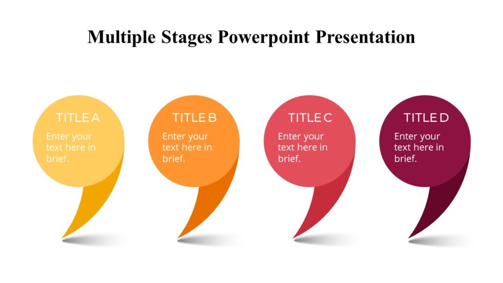 Multiple Stages Powerpoint Presentation : 100% Editable PPTx