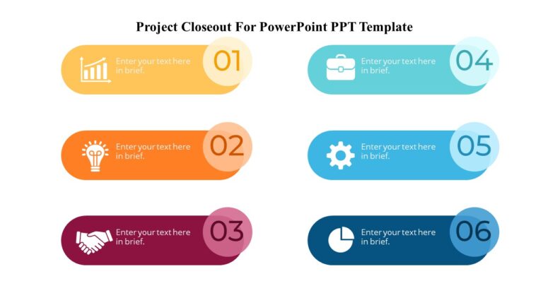 Project Closeout For PowerPoint PPT Template : 100% Editable PPTx