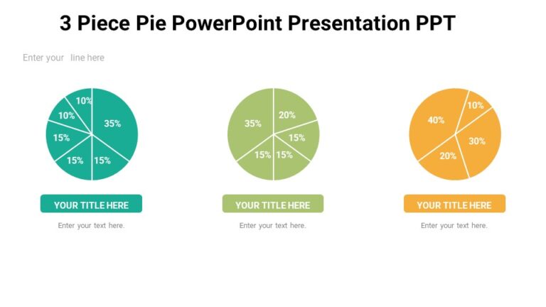 3 Piece Pie PowerPoint Presentation PPT : 100% Editable PPTx