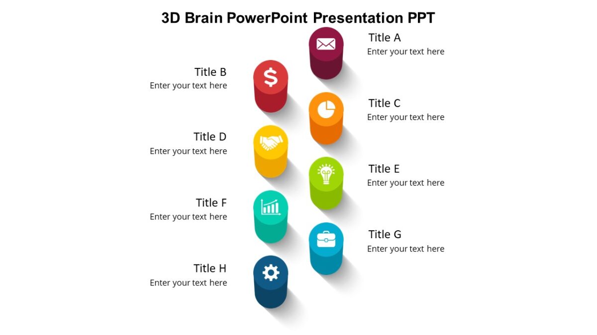 3D Brain PowerPoint Presentation PPT : 100% Editable PPTx
