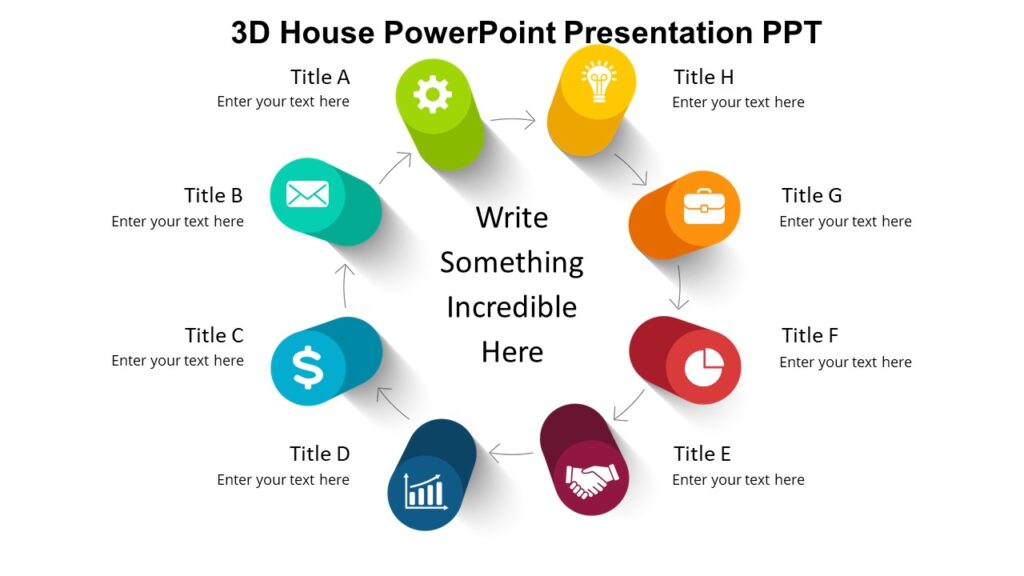 3D House PowerPoint Presentation PPT : 100% Editable PPTx