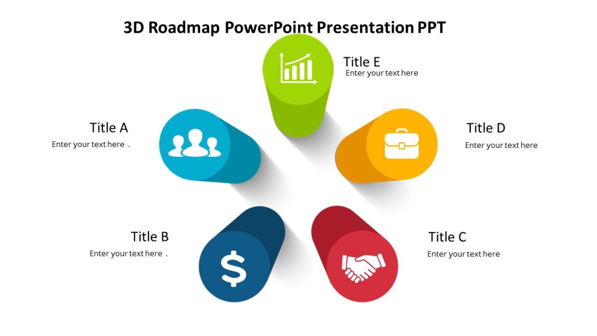 3d Roadmap Powerpoint Presentation Ppt 100 Editable Pptx