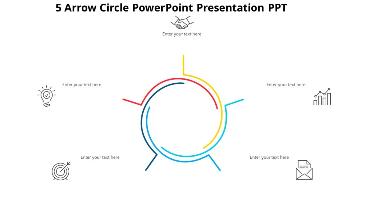 5 Arrow Circle PowerPoint Presentation PPT : 100% Editable PPTx