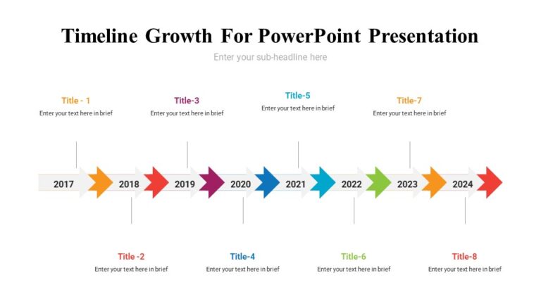 Powerpoint Design Over Time Timeline Growth For PowerPoint Presentation : 100% Editable PPTx