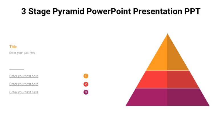 3 Stage Pyramid PowerPoint Presentation PPT : 100% Editable PPTx