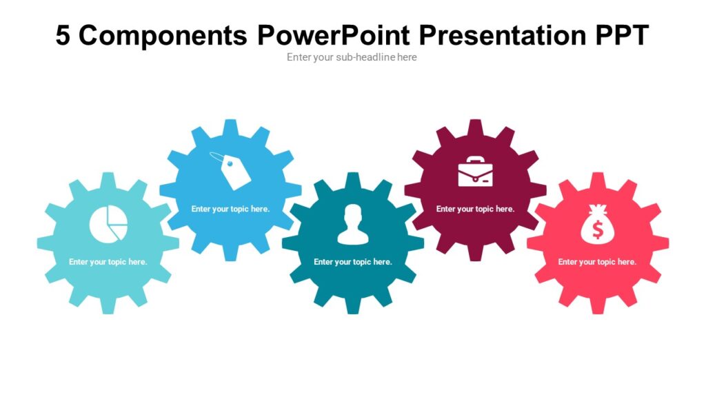 5 Components PowerPoint Presentation PPT : 100% Editable PPTx