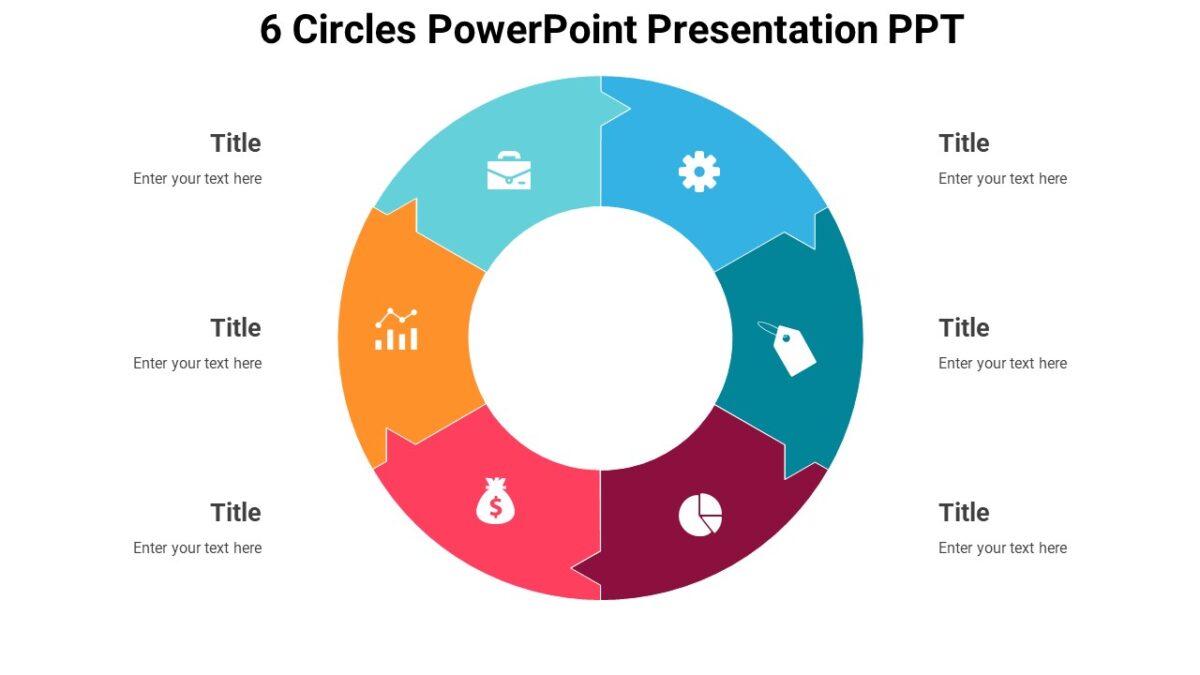 6 Circles PowerPoint Presentation PPT : 100% Editable PPTx
