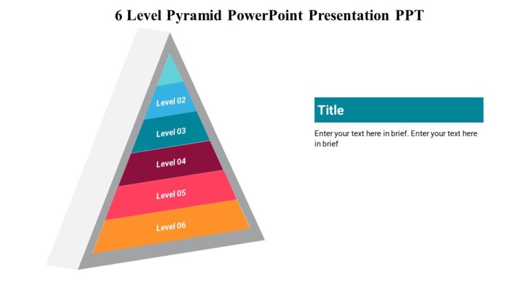 6 Level Pyramid PowerPoint Presentation PPT : 100% Editable PPTx