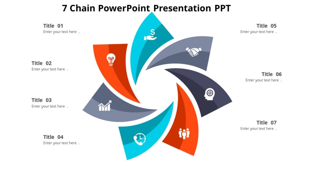 7 Chain PowerPoint Presentation PPT : 100% Editable PPTx