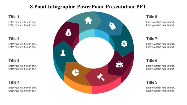 8 Point Infographic PowerPoint Presentation PPT : 100% Editable PPTx