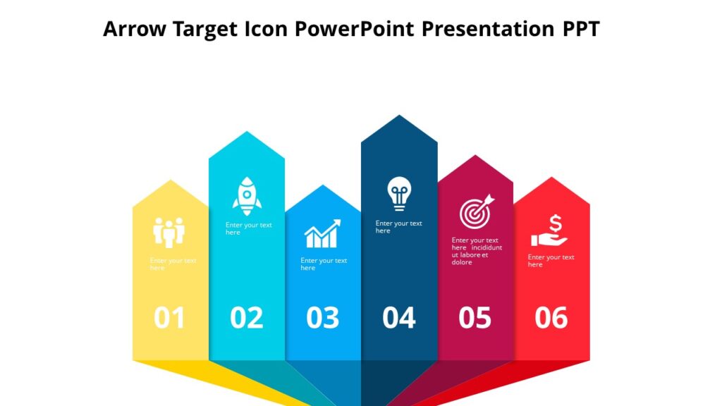 Arrow Target Icon PowerPoint Presentation PPT : 100% Editable PPTx
